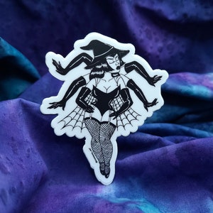 Spider Witch Sticker