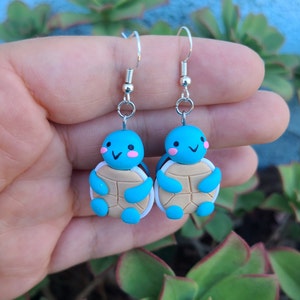 Water Turtle Earrings | Gotta Catch Em All | Polymer Clay Earrings | Handmade Polymer Clay Earrings