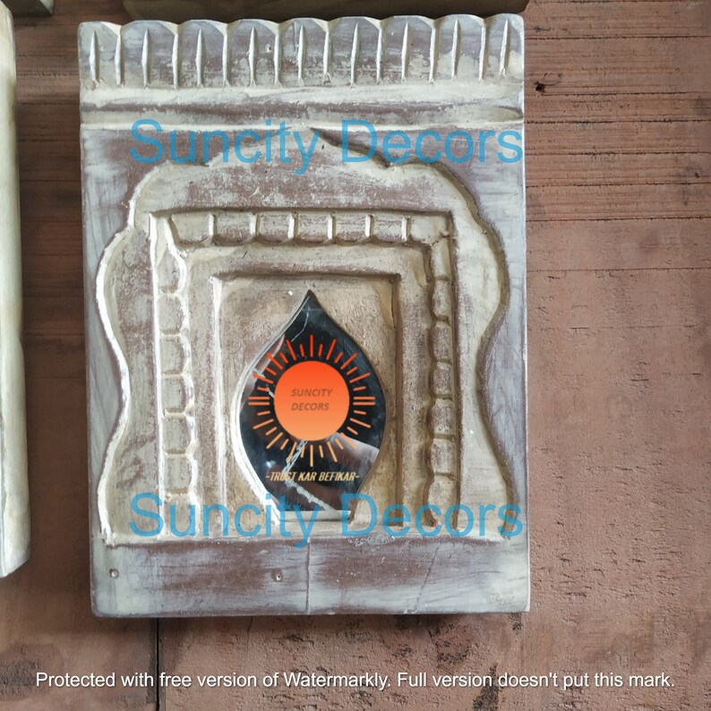 Old Indian Bleach Temple Mirror Reclaimed Mirror Antique Etsy