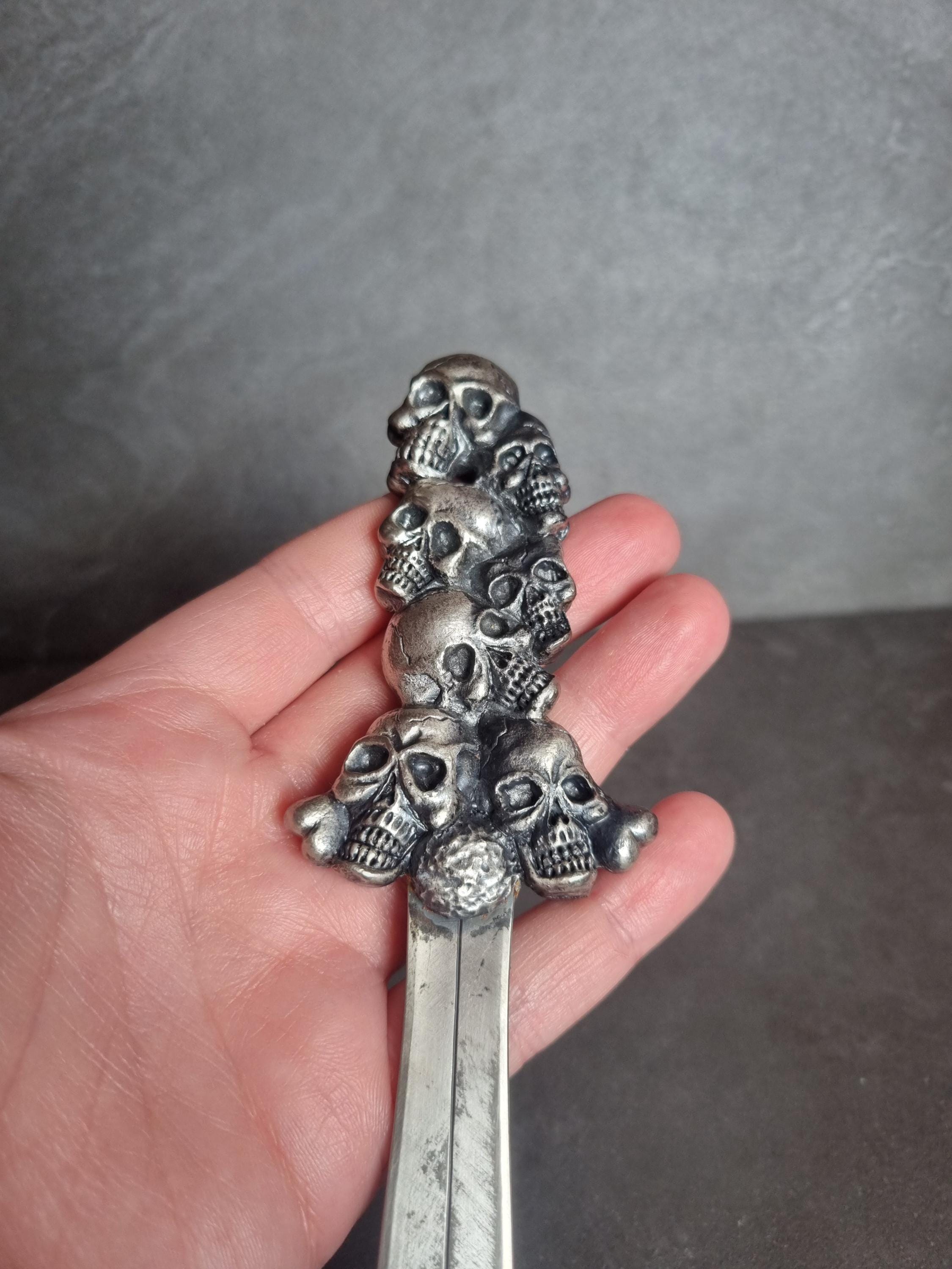 Skulls Letter Opener. the Tudor Mint Myth and Magic Vintage Pewter