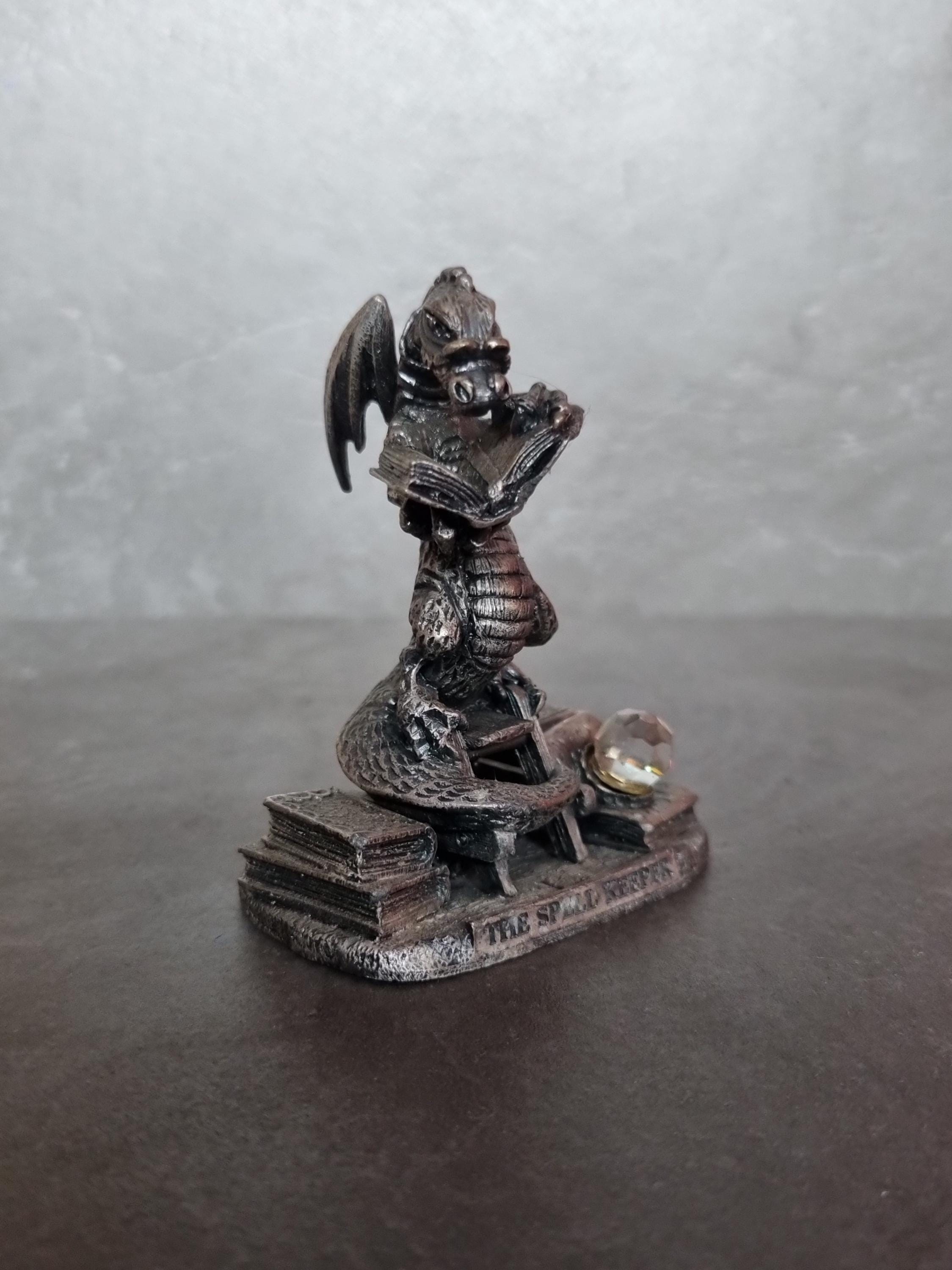 Dragon Pewter Figurine. the Spell Keeper. Mystic Legends Evergreen 