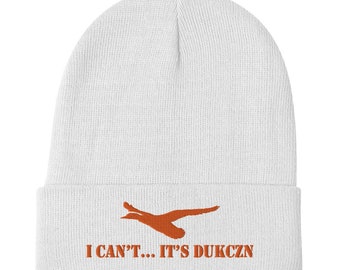 DUKCZN &quot;I Can&#39;t&quot; Embroidered Beanie