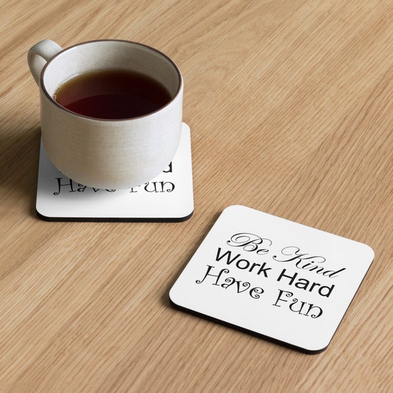 Cork Back Hard Coasters- Each