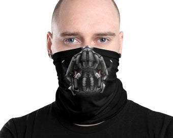 Black &quot;Shut Down Sports, Shut Down Govt, Over a Bat&quot; Bane Mask Neck Gaiter
