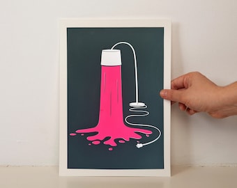 Screenprint Liquid Lights Refluored #2