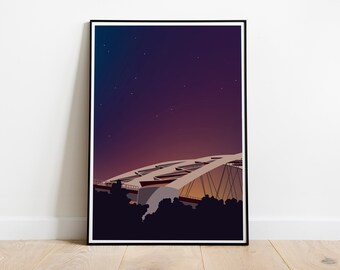 Artprint 'Coming Home | Van Brienenoord Bridge by Night '