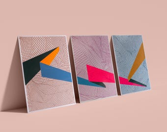 Silkscreen Glaces Triptych | 50x70 cm