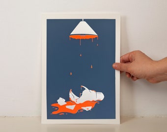 Screenprint Liquid Lights Refluored #3