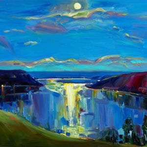 Lunar Light – Original Oil Painting on Canvas, 35х45 cm