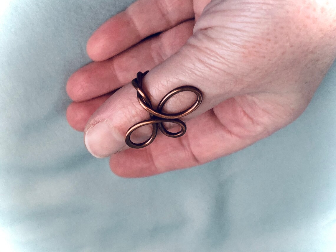 Finger cuff ring copper cuff ring arthritis ring copper Etsy