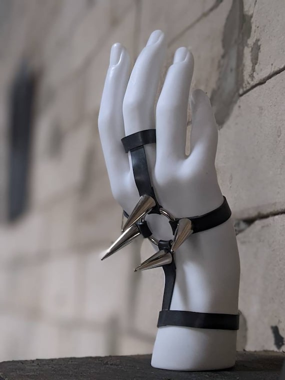 HH-4-spikes Hand Harness, Harness, Latex