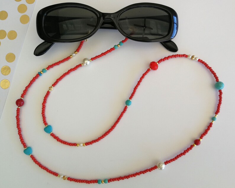 Beaded Sunglass Chain Beaded Glasses Chain Beaded Eyeglass Holder