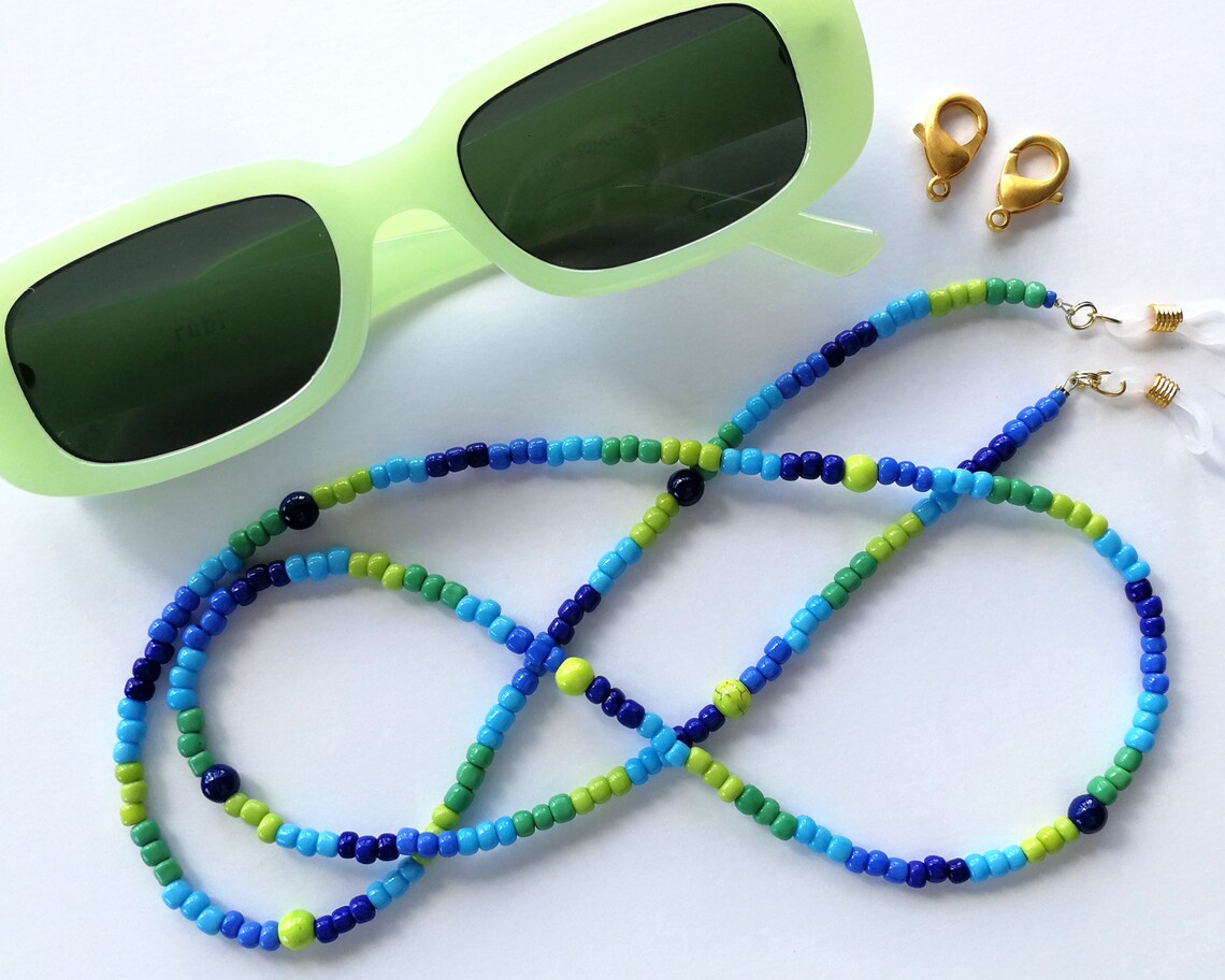 Beaded Sunglasses Chain Beaded Glasses Chain Beaded Etsy