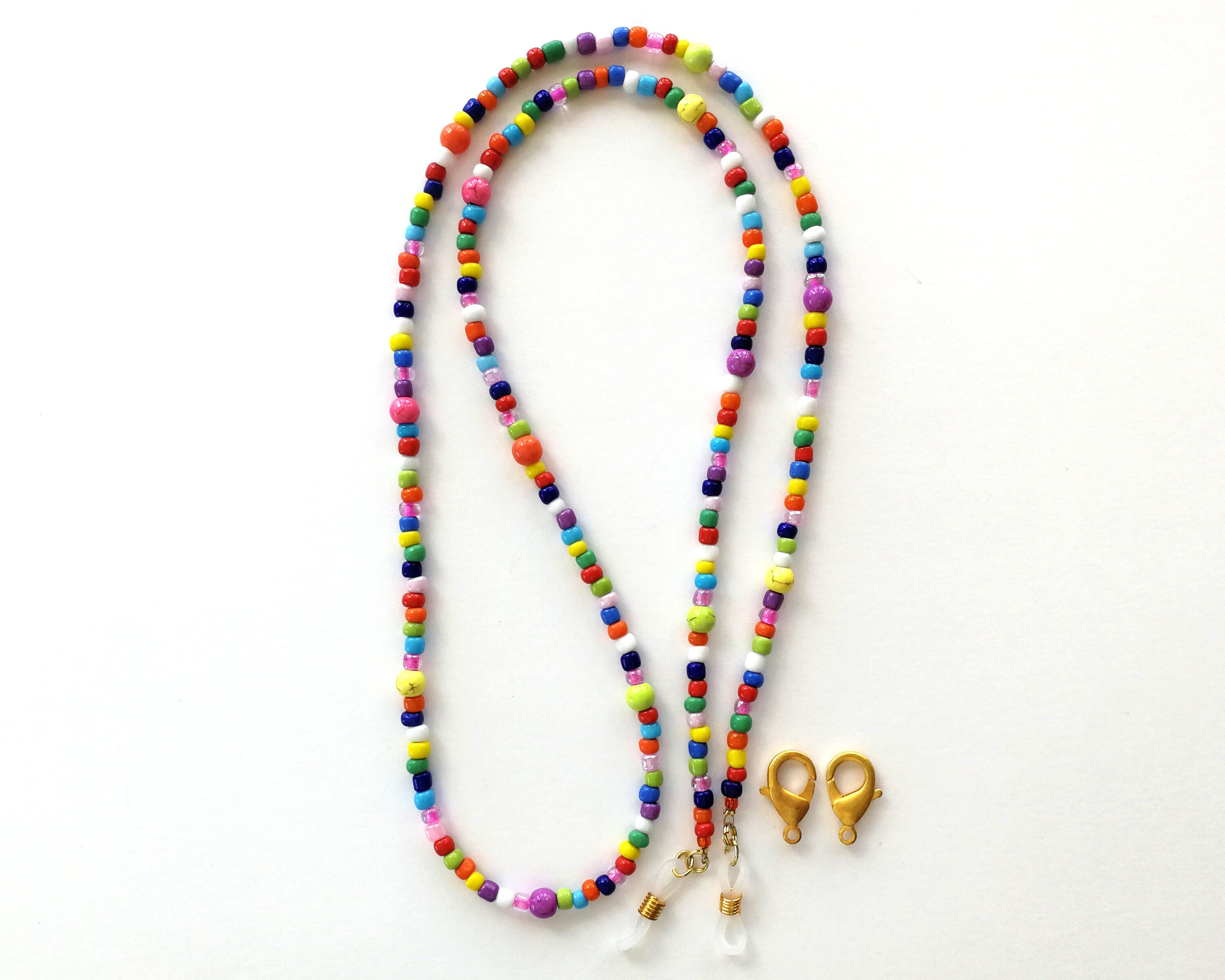 Bead Glasses Chain Boho Sunglass Chains Beaded Sunglass Etsy