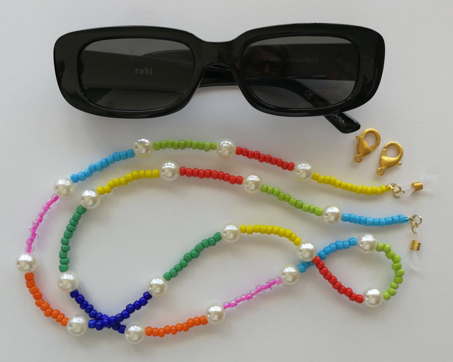 Pearl Sunglasses Chain Boho Sunglass Chains Beaded Etsy