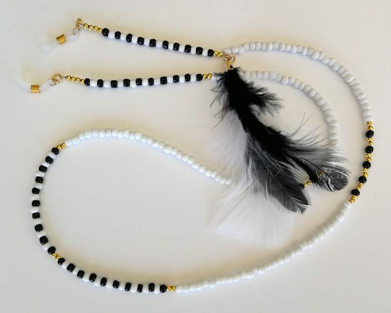 Feather Glasses Chain Boho Sunglass Chains Bead Eyeglass Etsy