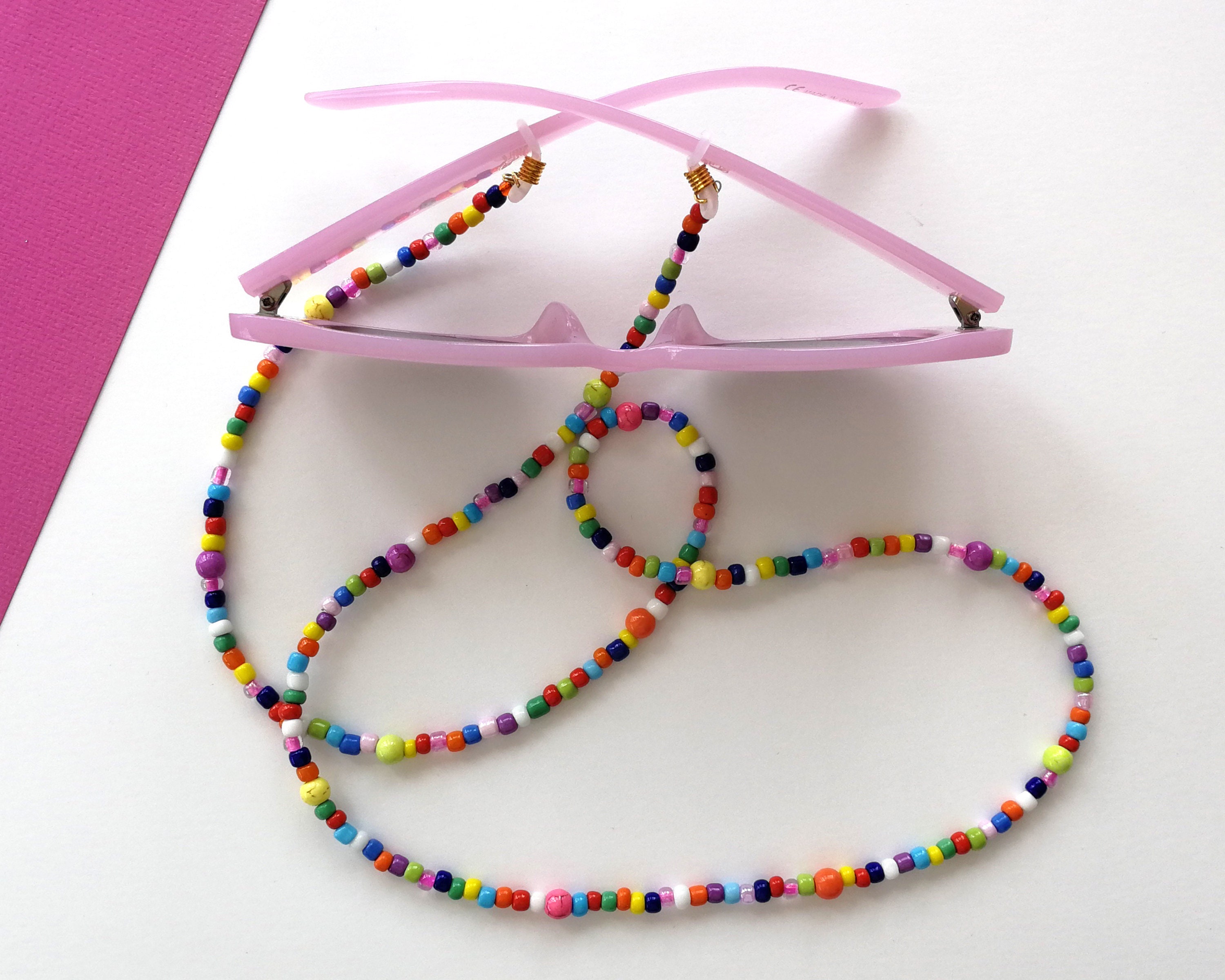 Bead Glasses Chain Beaded Sunglass Chain Beaded Eyeglass Etsy UK