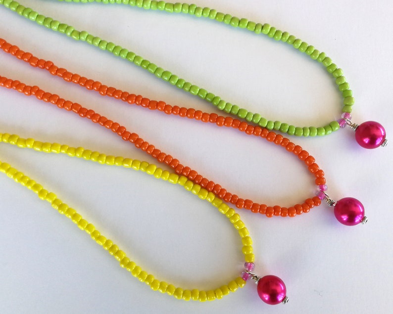 Colourful Seed Bead Necklaces Seed Bead Necklace Pearl Bead Choker Necklace Seed Bead and Pearl Necklaces Seed Bead Chokers Choker