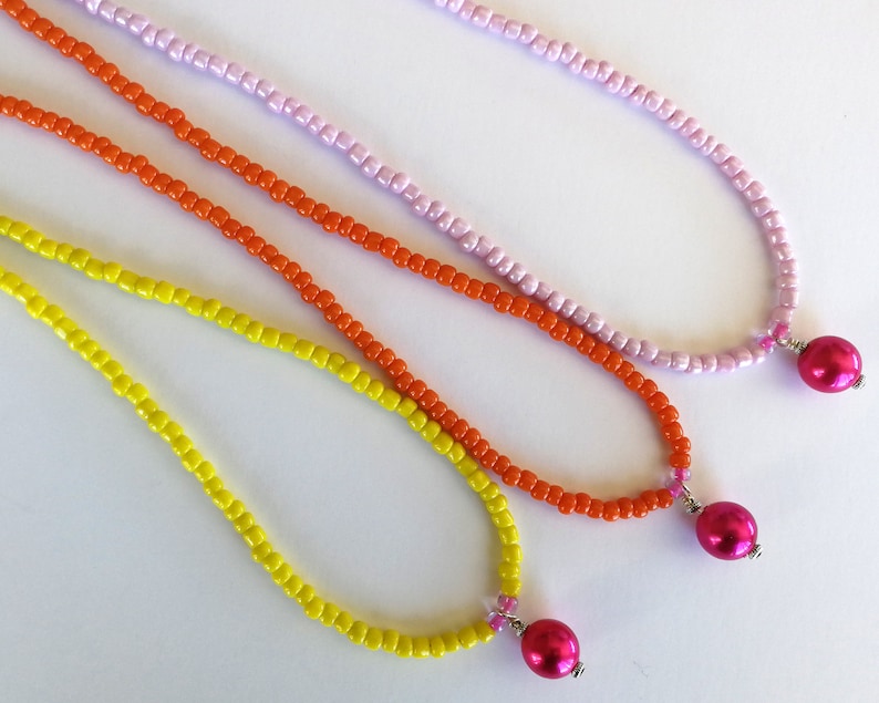 Colourful Seed Bead Necklaces Seed Bead Necklace Pearl Bead Choker Necklace Seed Bead and Pearl Necklaces Seed Bead Chokers Choker