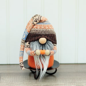Cozy Fall Gnome, Winter Gnome, Christmas Gift, Winter Gnome Decor, Pumpkin Gnome