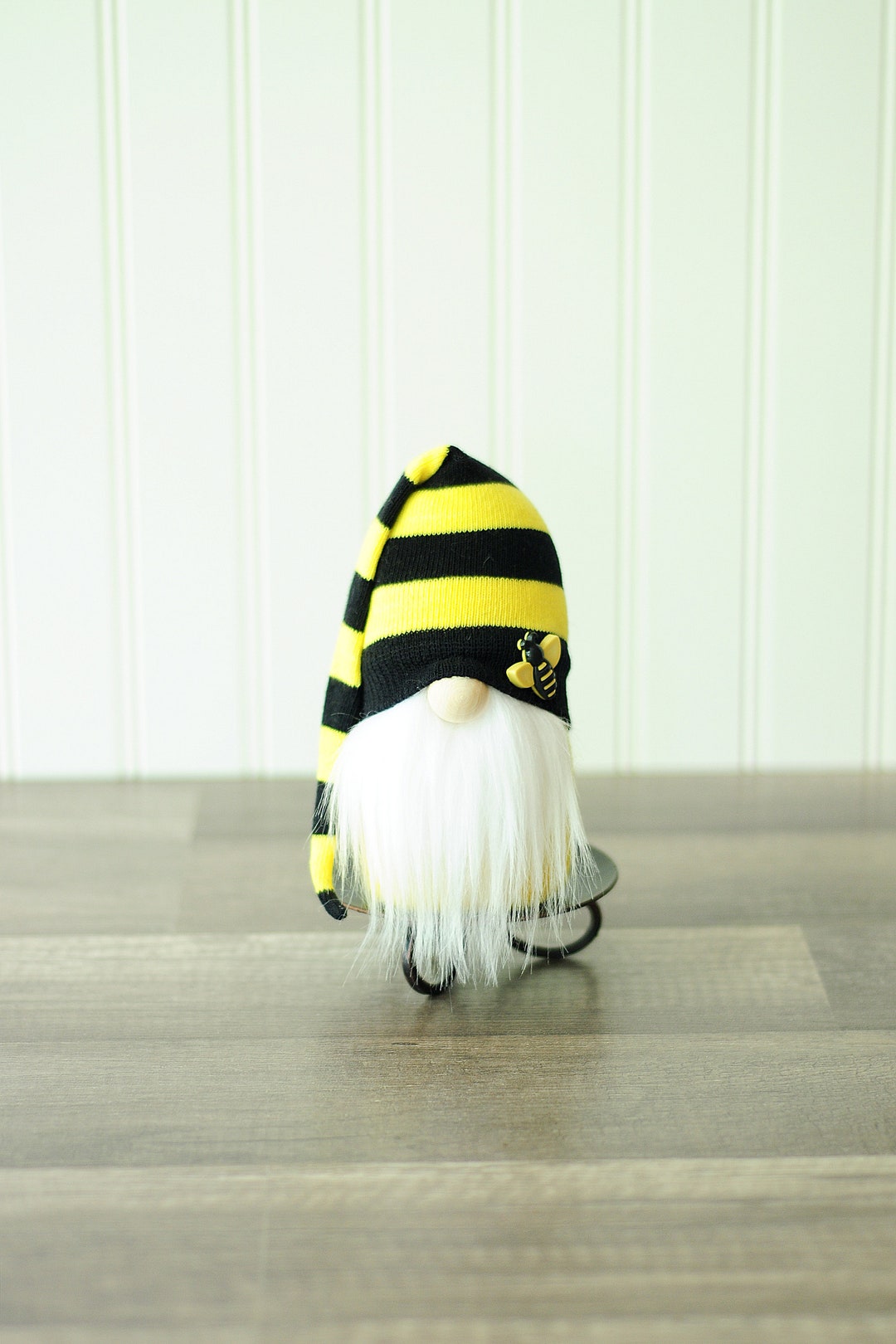 Black and Yellow Honey Bee Gnome, Bumble Bee Gnome, Garden Gnome ...