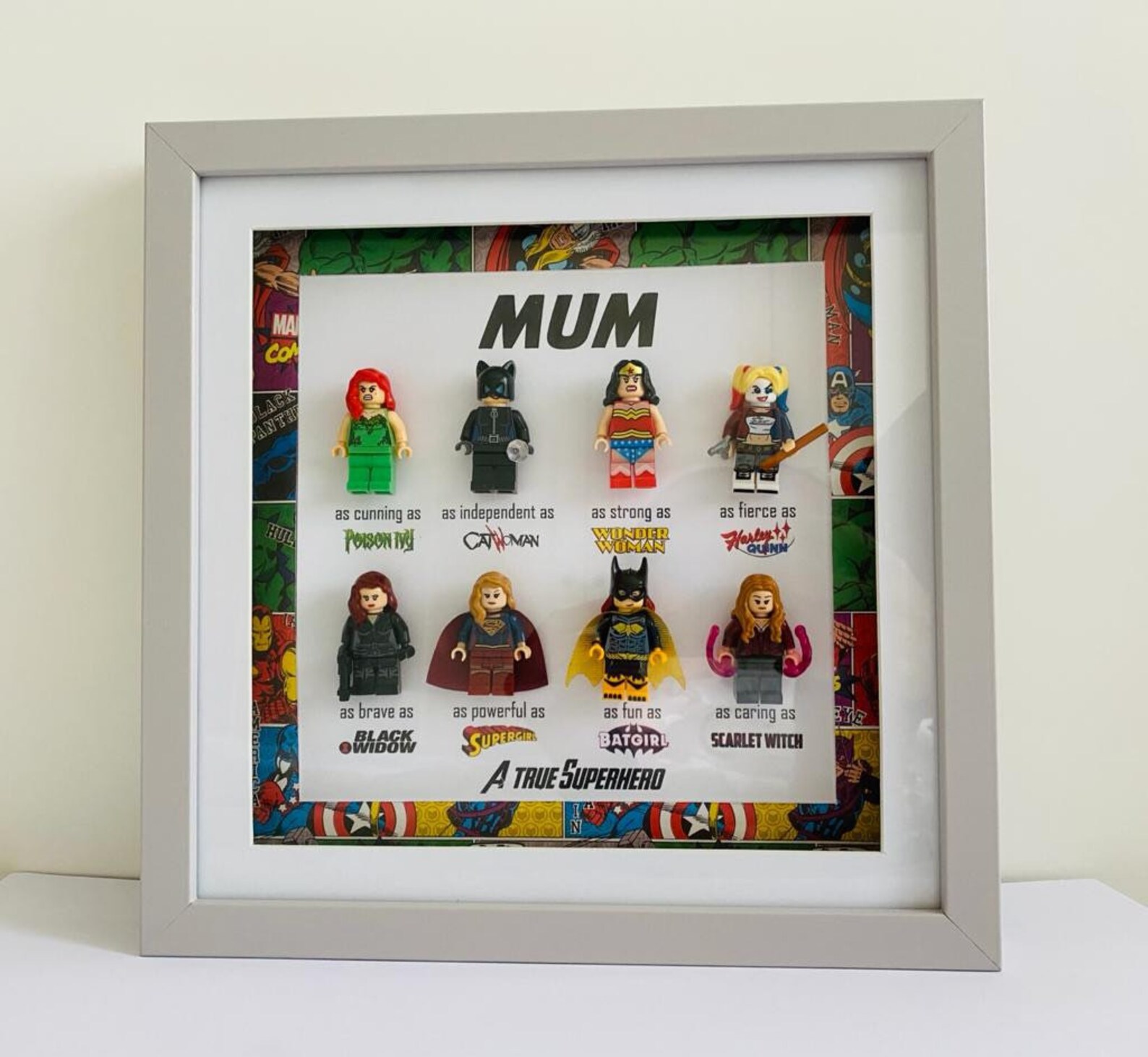 Superhéros Lego Box Frame Personnalisé Nouveau bébé Etsy