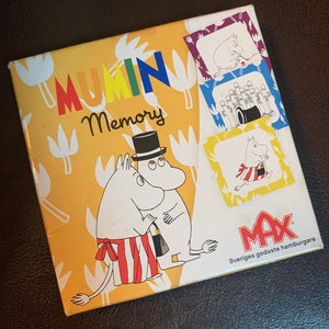 Juego de memoria MUMIN Vintage Max Game para niños en edad preescolar, escandinavo, nórdico, retro, inspirado en Tove Janson