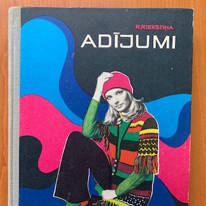 Libro de punto de 1976 de R. Riekstiņa, Letonia, DIY Vintage