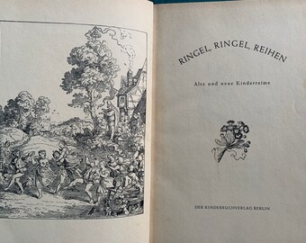 1950s German Children Book Ringel - Ringel - Reihen, - Popular Verses for Kids In German Germany Vintage Retro GDR Berlin