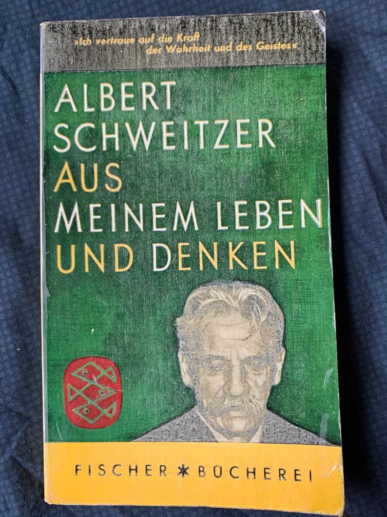 Albert Schweitzer German Vintage Paperback Book 1958