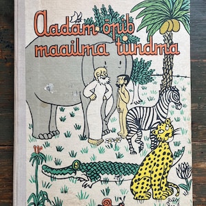 Jean Effel 1962 Rosyjska estońska książka humorystyczna Vintage książki ZSRR Adam Eva Bajki Śmieszne Retro Vintage
