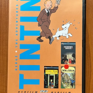 TINTÍN 1991 DVD vintage en sueco danés noruego finlandés Película de dibujos animados Las aventuras de Tintín