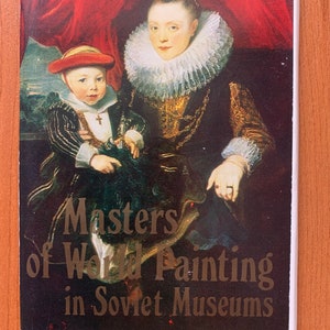 Set di 16 cartoline di World Paintings, musei russi, Hermitage, epoca sovietica, retrò, souvenir turistico dell'URSS, 1981