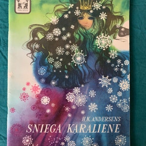 H.K.Andersen la reine des neiges letton vintage 1978 livre pour enfants littérature danoise Ilona Ceipe illustrations URSS broché ниги CCCP
