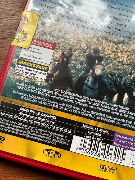 The Brothers Lionheart Movie Vintage Astrid Lindgren Inspired