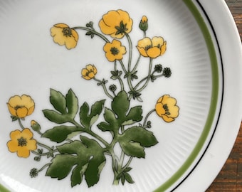 German 1970 Spring flower Cake Plate Vintage GDR Coldiz Porcelain
