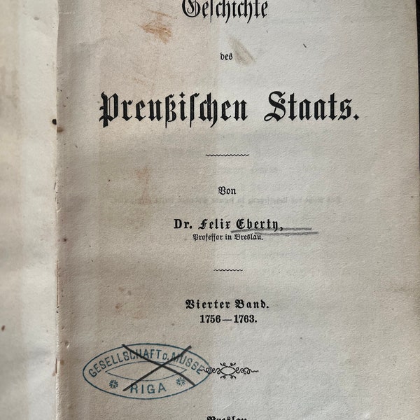 1868 German Antique Book Gedichte Preußischen Staats Dr.Felix Ebertn Historical Edition Academical Research Germany Europe History Preußen