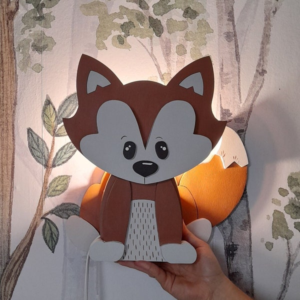 3D Baby Fox Nursery Lamp - Hand-Painted Forest Animal Decor for Children’s Room as Gifts for Kids