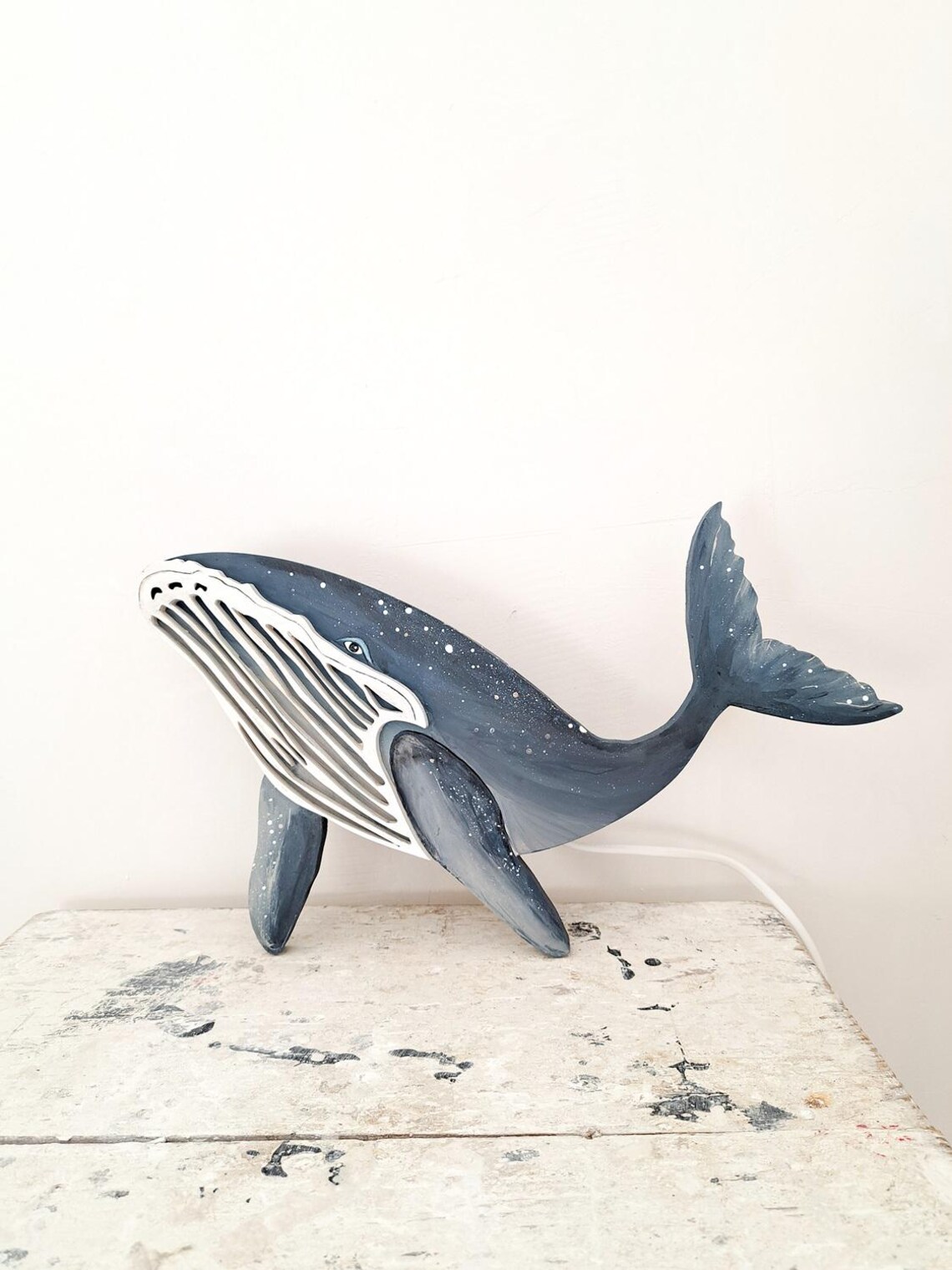Handcrafted Wooden Whale Wall Lamp - Ocean Theme Nursery, Eco-friendly ...
