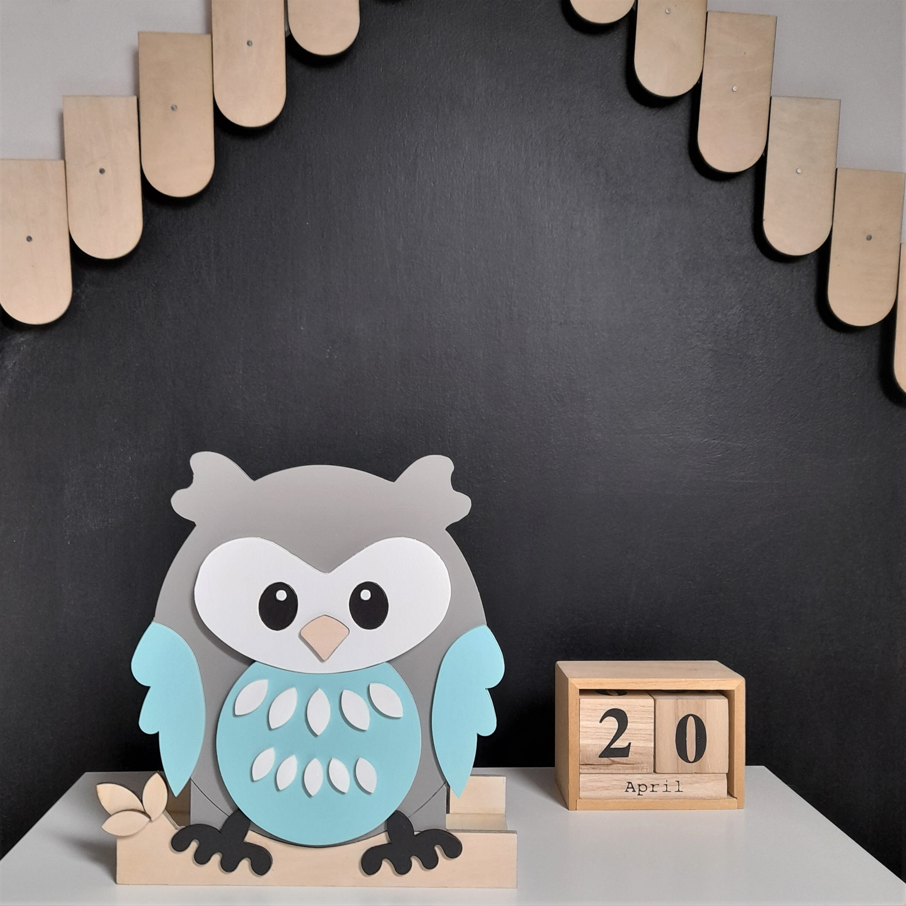 Desk Organizer Wooden Owl Size XL Etsy