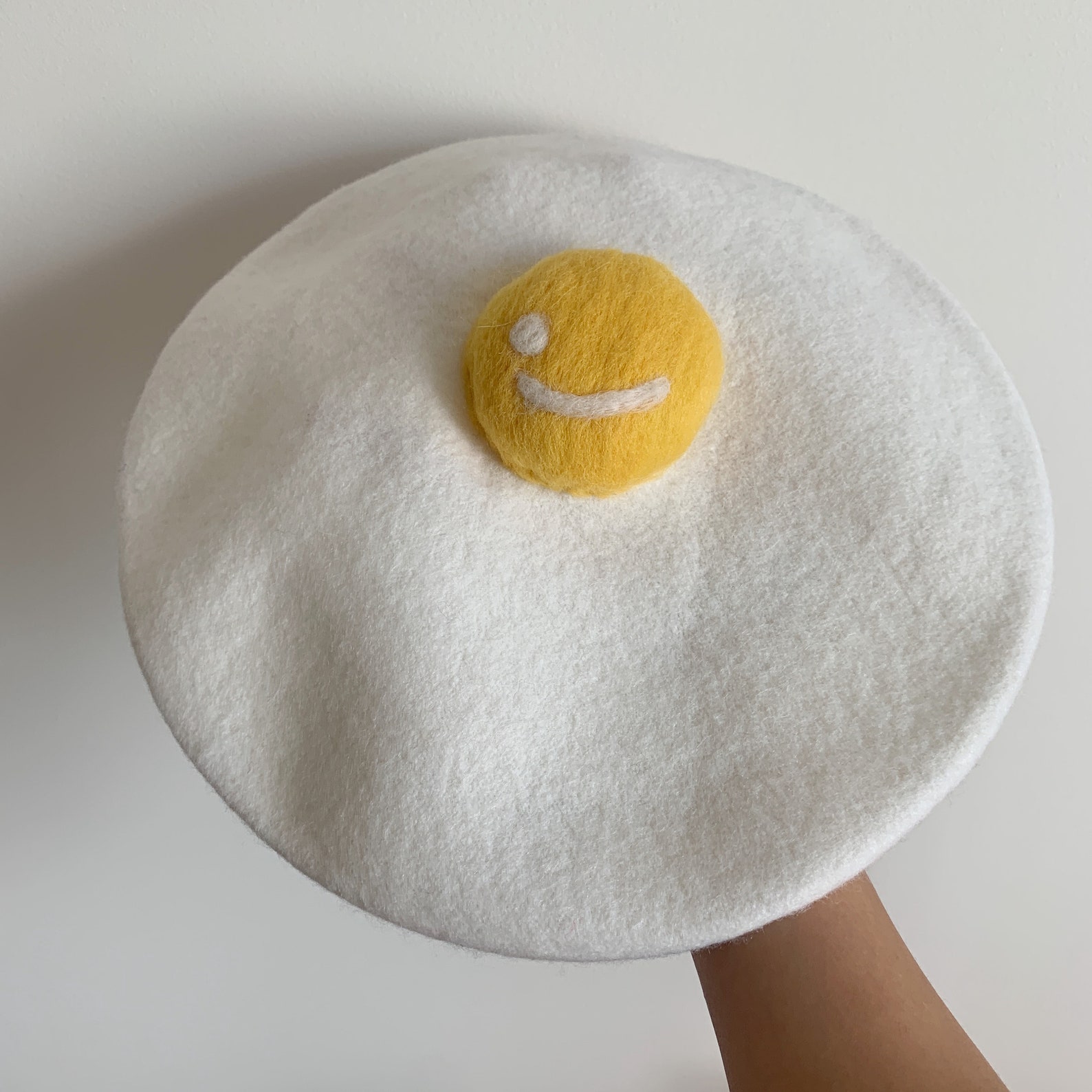 Fried Egg Beret Egg Yolk Beret Kawaii Lolita Beret Cute Etsy