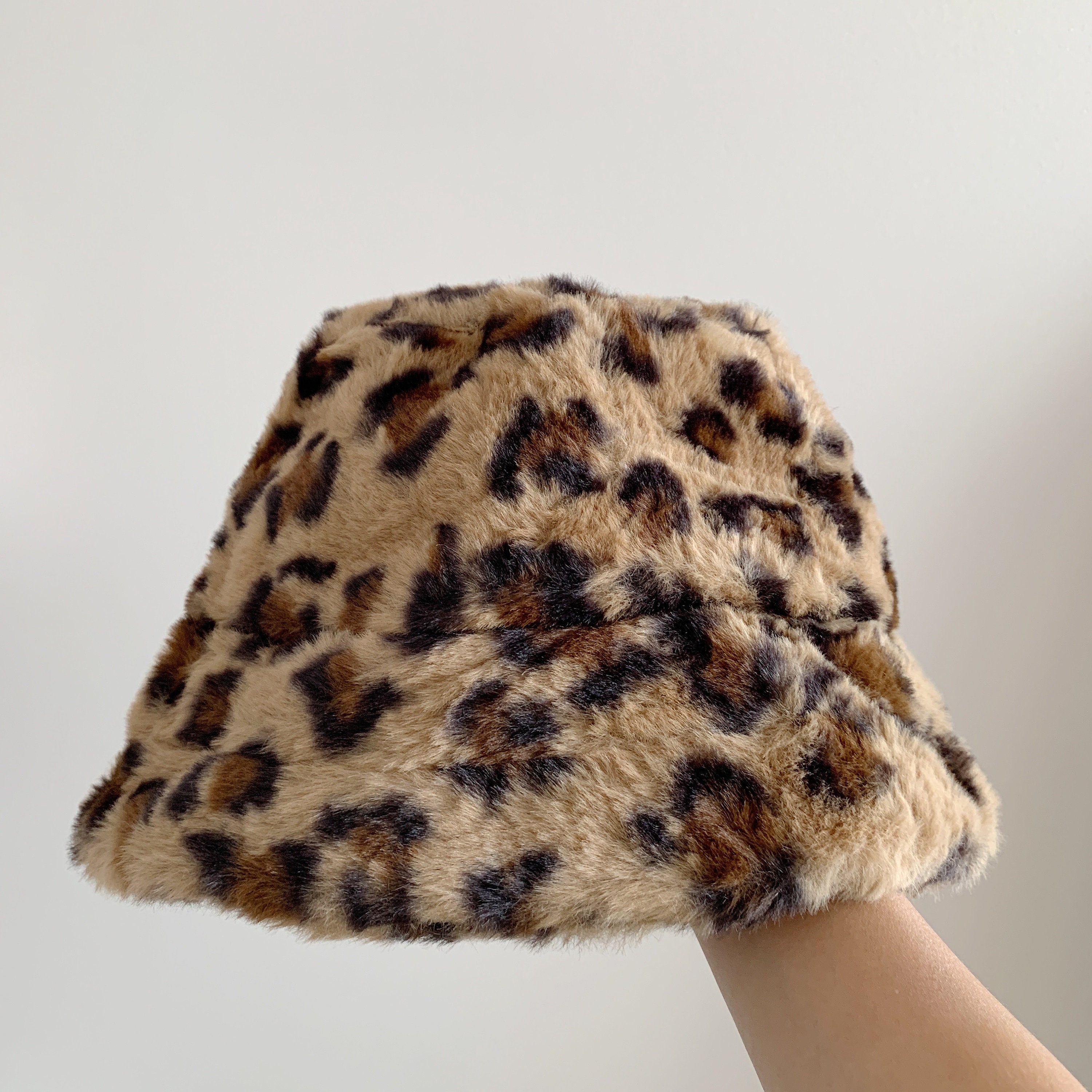 Fluffy Bucket Hat Faux Fur Bucket Hat 