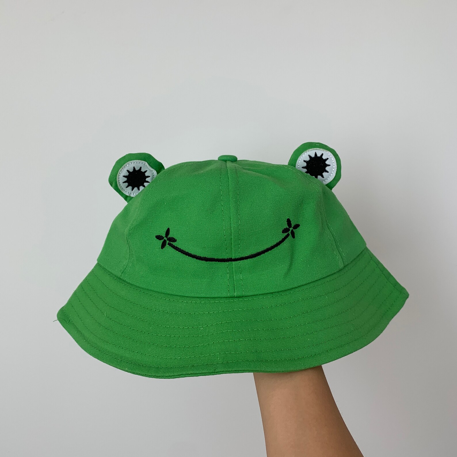 Froggy Bucket Hat Cute smile frog green hat Y2K kawaii audlt Etsy