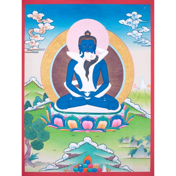 Samantabhadra Yab Yum Buddha Thangka | Tibetan Buddhist Tantric