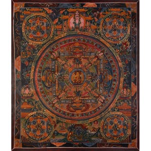 Shakyamuni Buddha Mandala | Tibetan Sacred Art Print | Buddha Meditation Mandala | Spiritual Wall Art | Enlightenment & Wisdom | Home Decor