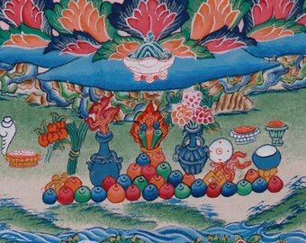 タントラアート 仏教テーマ 絵画 フレーム付き 聖なるサンプトラ・タントラ（ヴァジュラサットヴァ）｜霊的覚醒と浄化