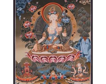 チベット　タンカ　グルリンポチエの仏画 チベット タンカ グルリンポチエの仏画