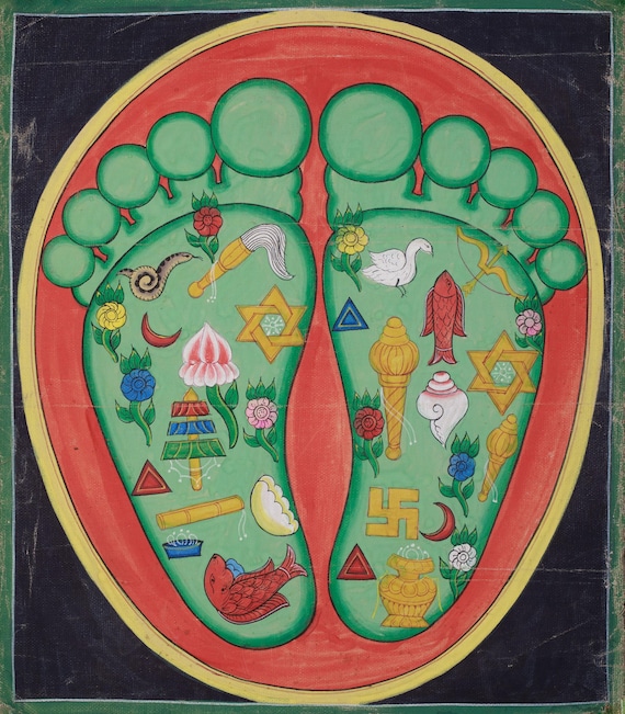 Buddha's Feet Laden With Auspicious Signs | Spiritual Home Decor
