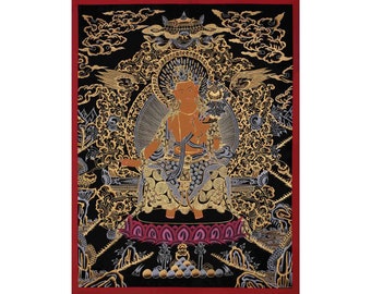 Maitreya Buddha Thangka |  Future Buddha Painting | Buddha of Compassion | Symbol of Love and Spiritual Awakening | Buddhist Shrine Thangka