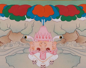 赤いダキニ・ヴァジュラヨーギニ・タンカ | 伝統的なチベット仏教美術